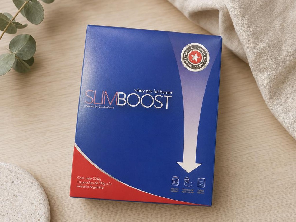 SLIMBOOST · caja x 200 g · 10 pouches de 20 g