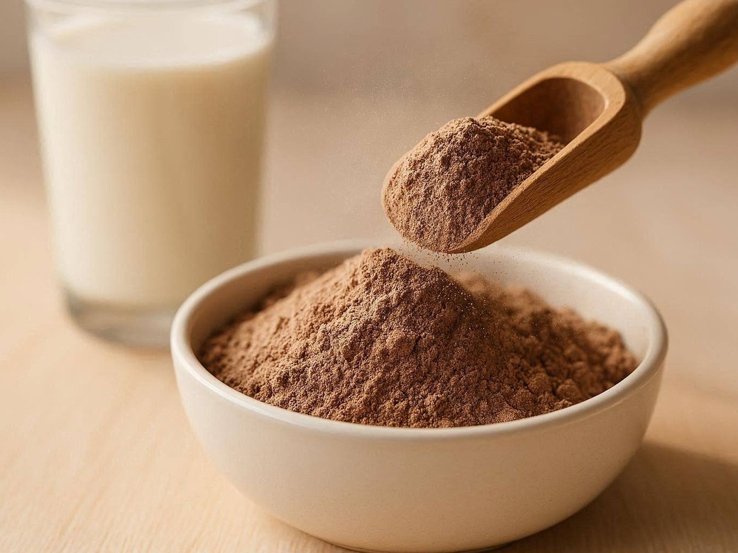 Polvo de proteína de suero sabor chocolate